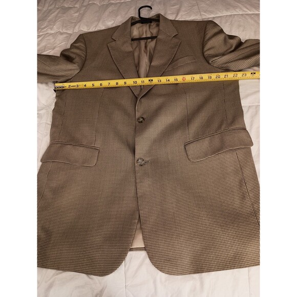 Meeting Street Blazer Jacket Size 42L Brown Silk And Wool - Picture 4 of 10